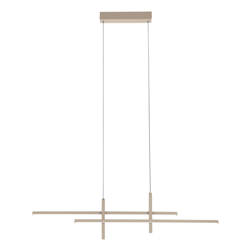 Eglo LED Pendant lamp Trepiliano, Dining Table Light Fitting, Hanging Lighting Fixture, Metal in Sand Colour, Warm White, 2500 lumens