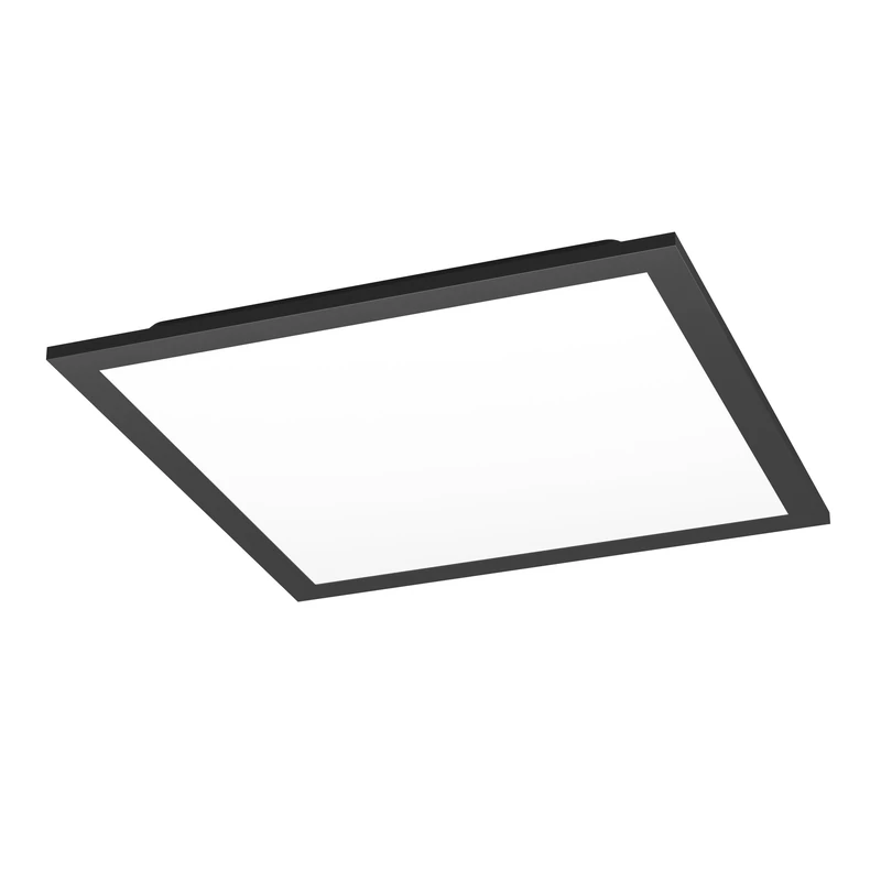 Eglo Connect.z Smart Home LED Panel Moradillo-Z, 30x30 cm, ZigBee Ceiling Light Fixture, Matte, app & Voice Control Alexa, Warm to Cold White, RGB, dimmable, Black Flush Mount lamp