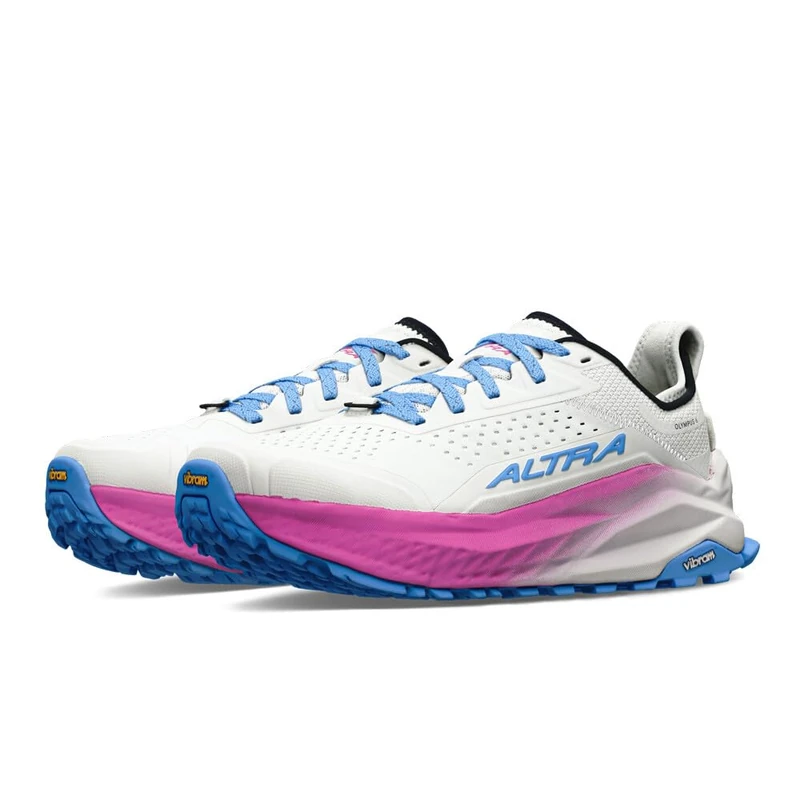 ALTRA Women's AL0A85NK Olympus 6 Trail Running Shoe, White Blue