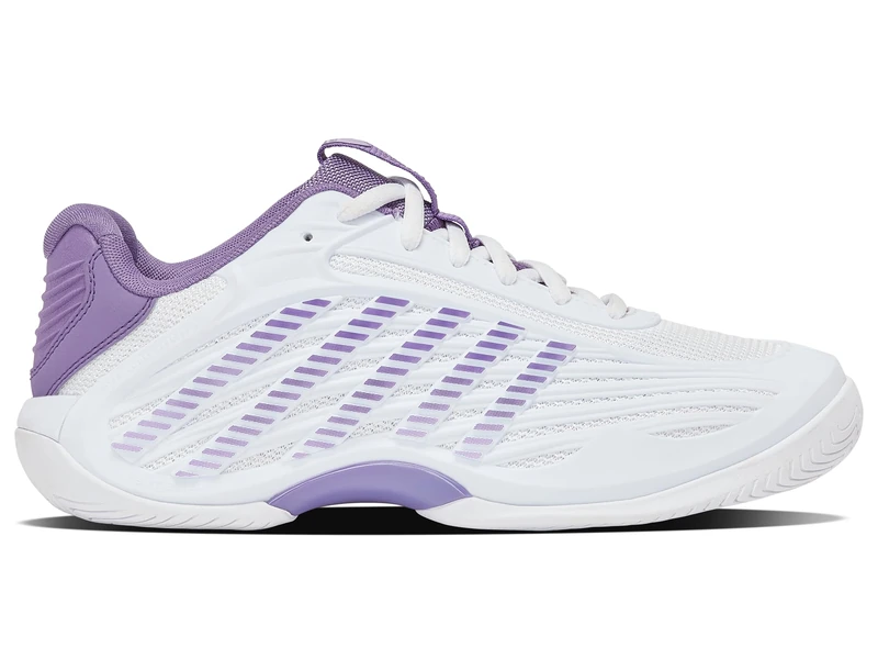 K-Swiss Women's Hypercourt Express 3 Tennis Shoe, White/Purple Haze/Lunar Rock, 5 UK