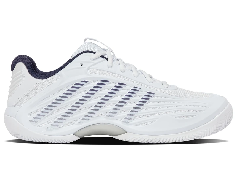 K-Swiss Men's Hypercourt Express 3 Clay Tennis Shoe, White/Peacoat/Silver, 9.5 UK