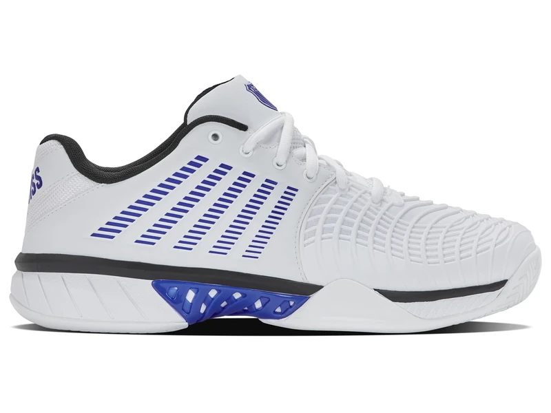 K-Swiss Men's Express Light 3 Tennis Shoe, White/Dazzling Blue/Black, 12 UK