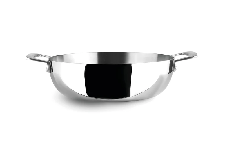 IBILI - Honda Frying pan with Handles Triply Natural 28, Stainless Steel, Suitable for Induction, Without Non-Stick