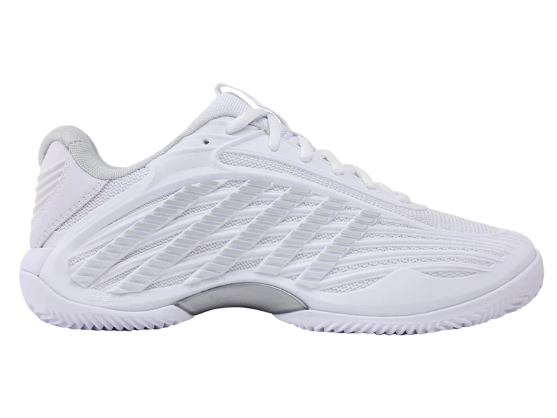 K-Swiss Women's Hypercourt Express 3 Clay Tennis Shoe, White/Dawn Blue/Silver, 8.5 UK