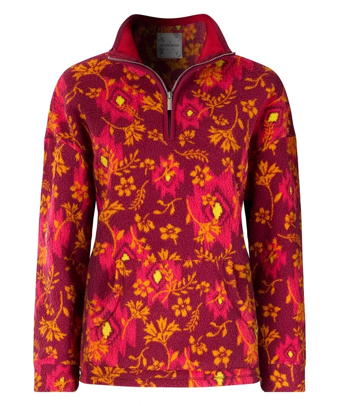 Joe Browns Women's Funnel Neck Fleece Top, Regular, Multicolor, UK 16 - Image 1