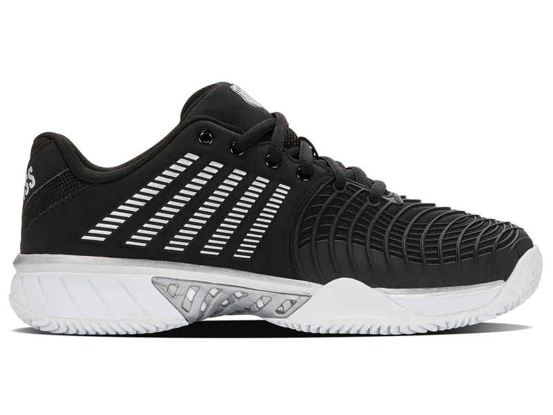 K-Swiss Women's Express Light 3 Clay Tennis Shoe, Black/Silver, 5 UK