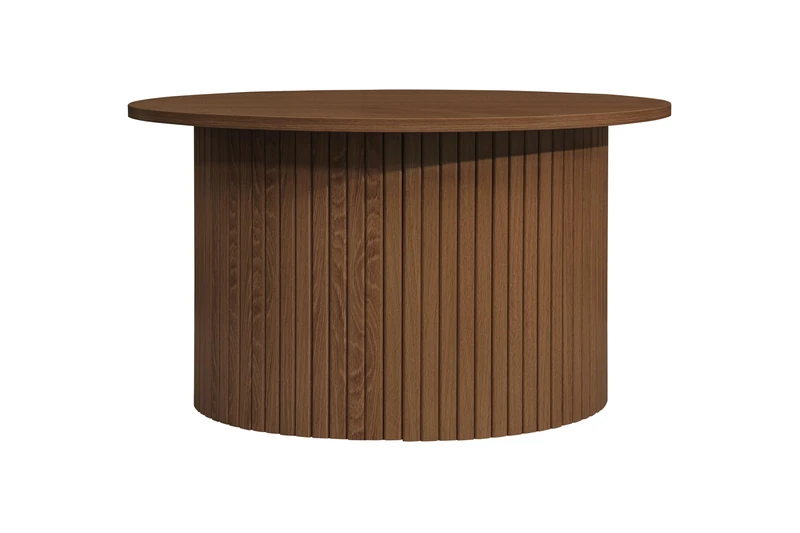 Birlea Axel Round Fluted Coffee Table Walnut