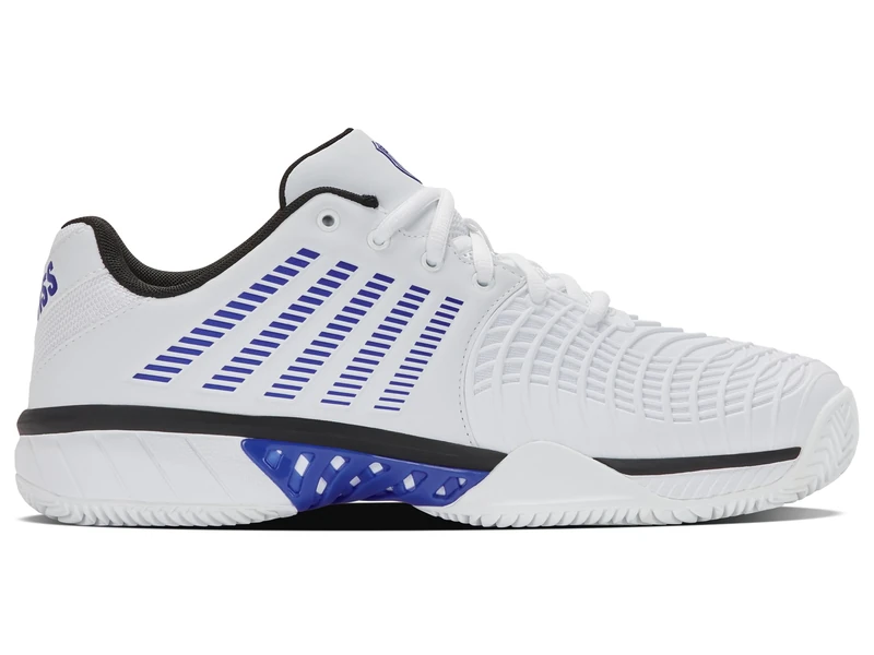 K-Swiss Men's Express Light 3 Clay Tennis Shoe, White/Dazzling Blue/Black, 12 UK