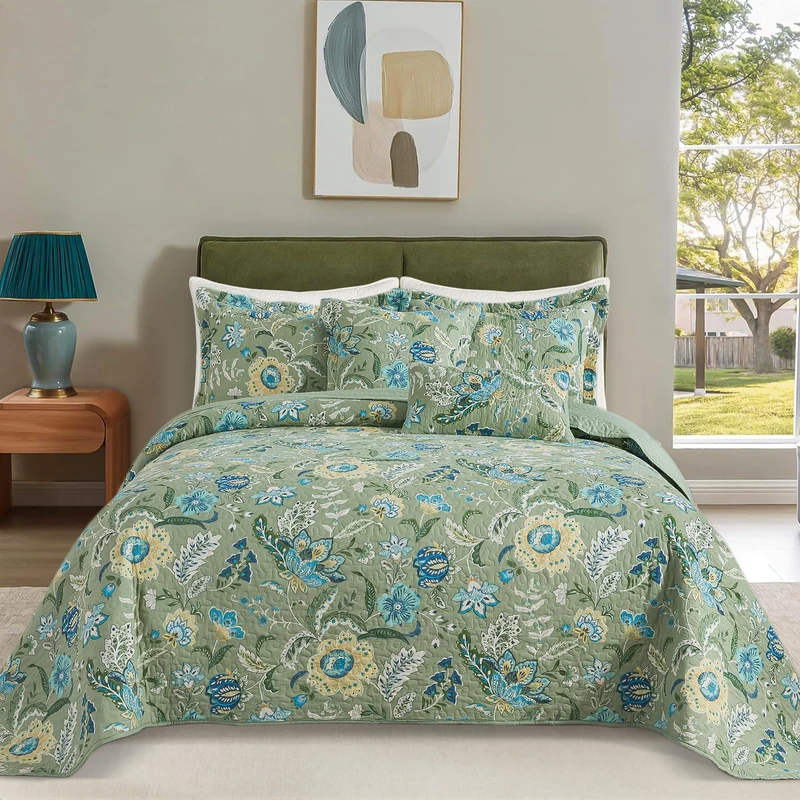 BEDIFANY California King Quilt Bedding Set - Cotton Lightweight Bedspread