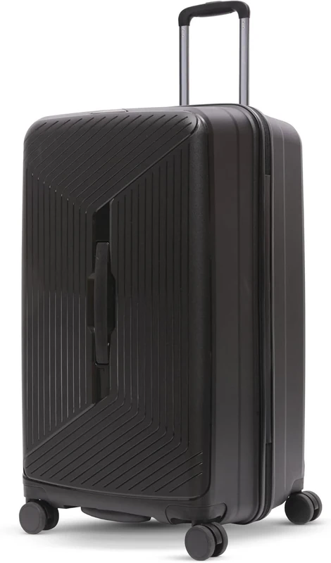 Aerolite Large 108L Premium Polypropylene Hard Shell Check in Checked Hold Travel Spinner Luggage Suitcase Trunk with 4 Wheels, TSA Approved Lock, YKK Zippers & Antimicrobial Lining (Black)