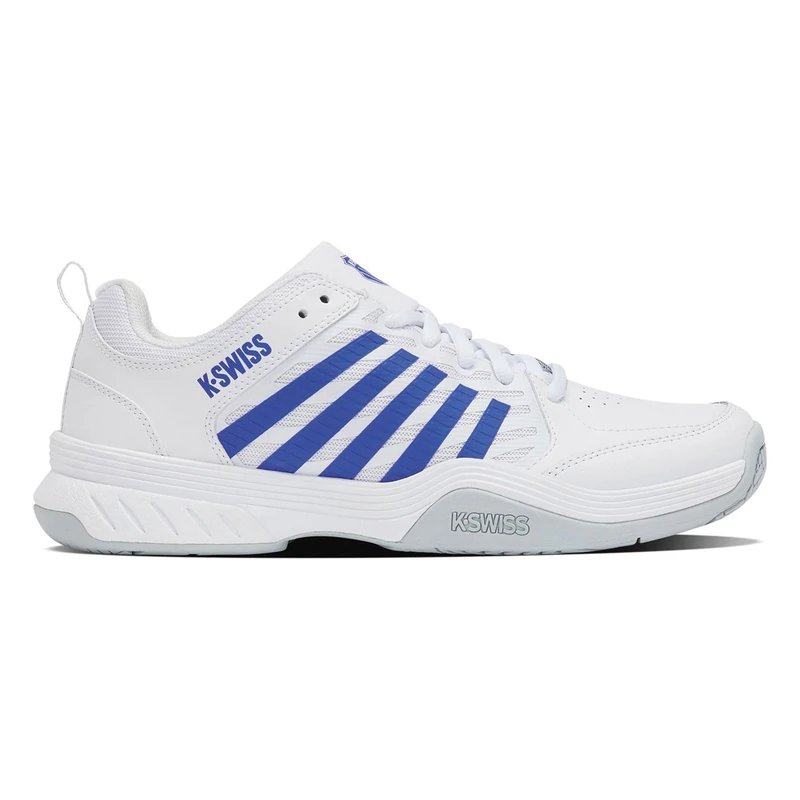 K-Swiss Men's Court Express 2 Tennis Shoe, White/Dazzling Blue, 9.5 UK