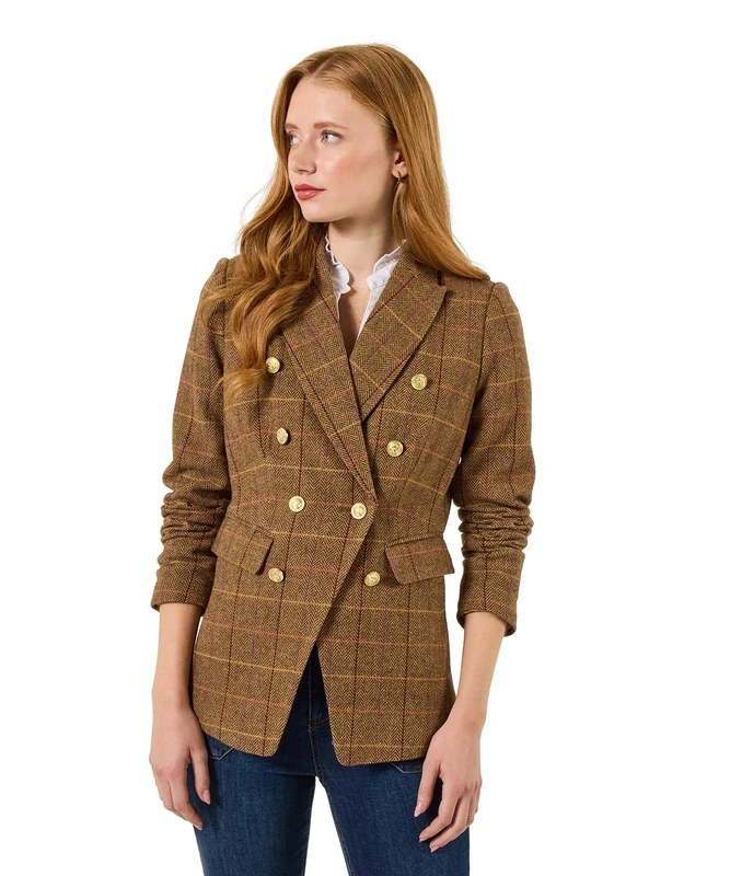 Joe Browns Womens Classic Heritage Tweed Jacket, Brown, 10 UK