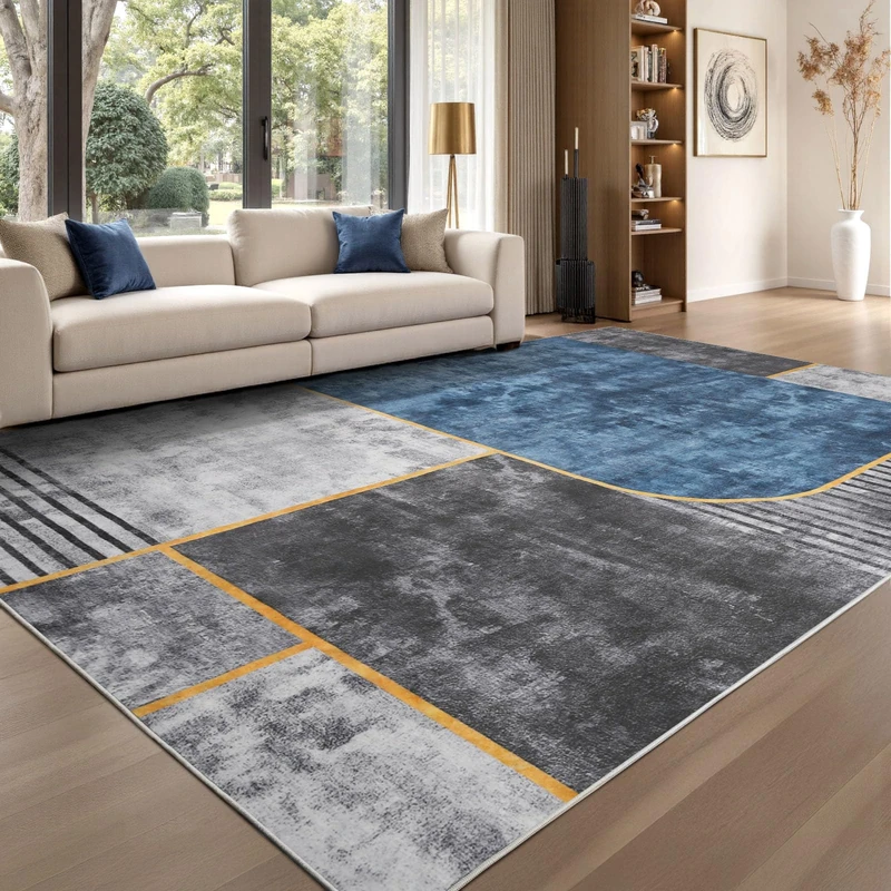 Sour Lemon Rugs Living Room Large 240x300 - Machine Washable Rug - Area Rugs for Bedroom - Large Boho Rug Vintage Rugs Anti Slip Fluffy Carpet for Living Room, Bedroom