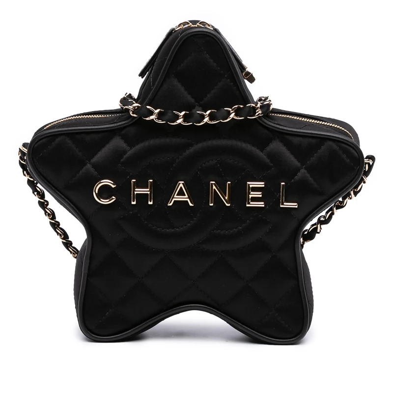 Chanel Pre-Loved Quilted Satin Walk Of Fame Star Crossbody Bag - Image 1