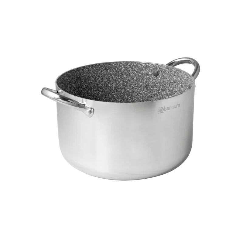 Aeternum, Grande Famiglia Deluxe Non-Stick Saucepan, Diameter 28 cm, Suitable for Induction, Aluminium, Silver