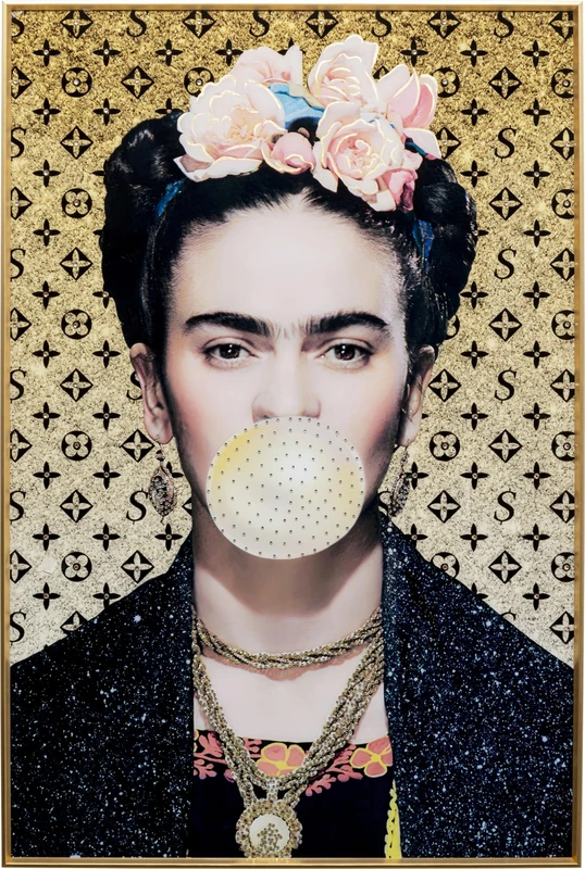 Kare Design Framed Picture Muse Bubble Artist, Multicoloured, Rectangular, Elegant Woman, Wall Art, Modern Design, Decorative Home Accessories for Living Room, Bedroom, 40x50cm (HxW)