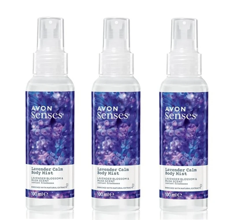 3 x Avon Scented Spritz Body Mist 100ml Previously Room Sprays (3 x Lavender Calm) - Image 1