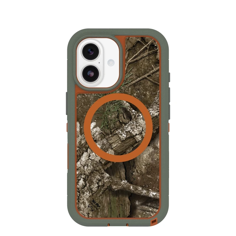 OtterBox iPhone 17 Defender Series Pro XT Clear Case - Realtree - Green Camo - Tough, Rugged & Durable iPhone Case, Snaps on MagSafe