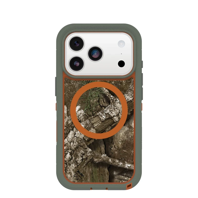 OtterBox iPhone 17 Pro Defender Series Pro XT Clear Case - Realtree - Green Camo - Tough, Rugged & Durable iPhone Case, Snaps on MagSafe