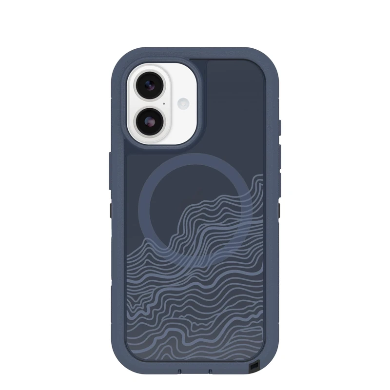 OtterBox iPhone 17 Defender Series Pro XT Clear Case - Offgrid - Blue - Tough, Rugged & Durable iPhone Case, Snaps on MagSafe