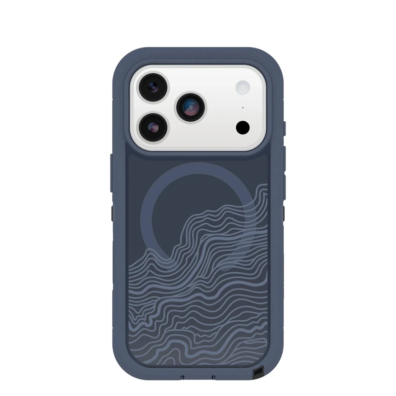 OtterBox iPhone 17 Pro Defender Series Pro XT Clear Case - Offgrid - Blue - Tough, Rugged & Durable iPhone Case, Snaps on MagSafe