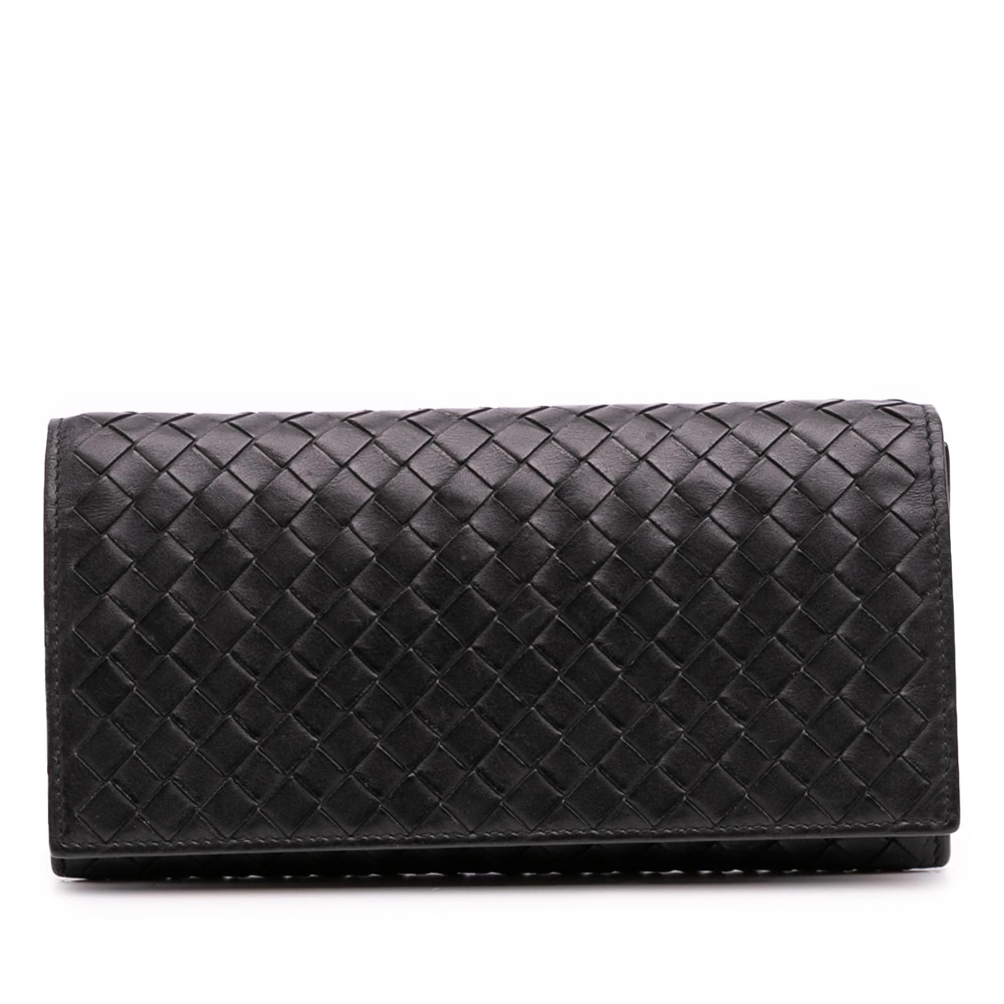 Bottega Veneta Pre-Loved Nappa Intrecciato Long Wallet