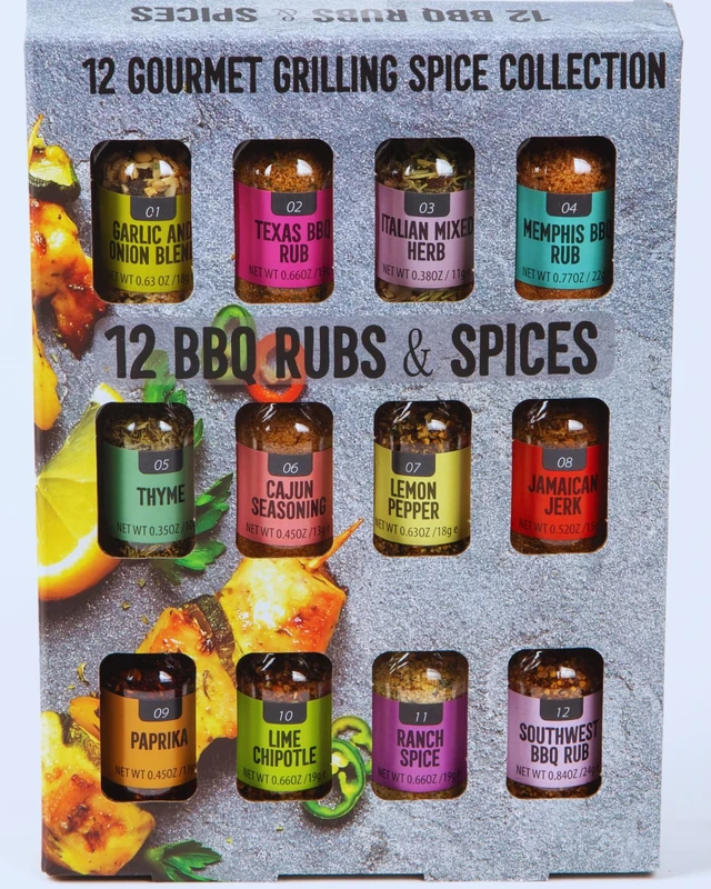 12x Rubs Spices for Cooking | BBQ Gifts for Men| Herbs, Spices & Seasonings | Christmas Gifts for Men Women | Cooking Gifts Presents| Spice Gift Set | Chef Gifts | Foodie Gifts|House Warming New Home