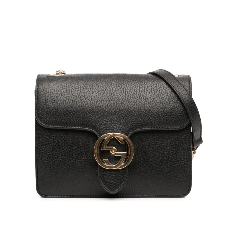 Gucci Pre-Loved Small Dollar Calfskin Interlocking G Crossbody