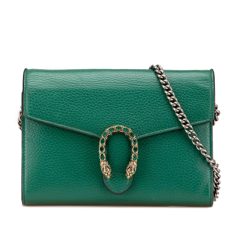 Gucci Pre-Loved Mini Leather Dionysus Wallet On Chain Handbag Crossbody Bag