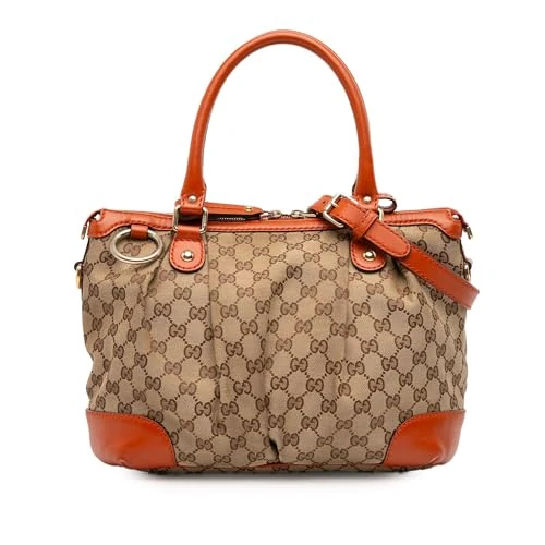 Gucci Pre-Loved GG Canvas Sukey Satchel