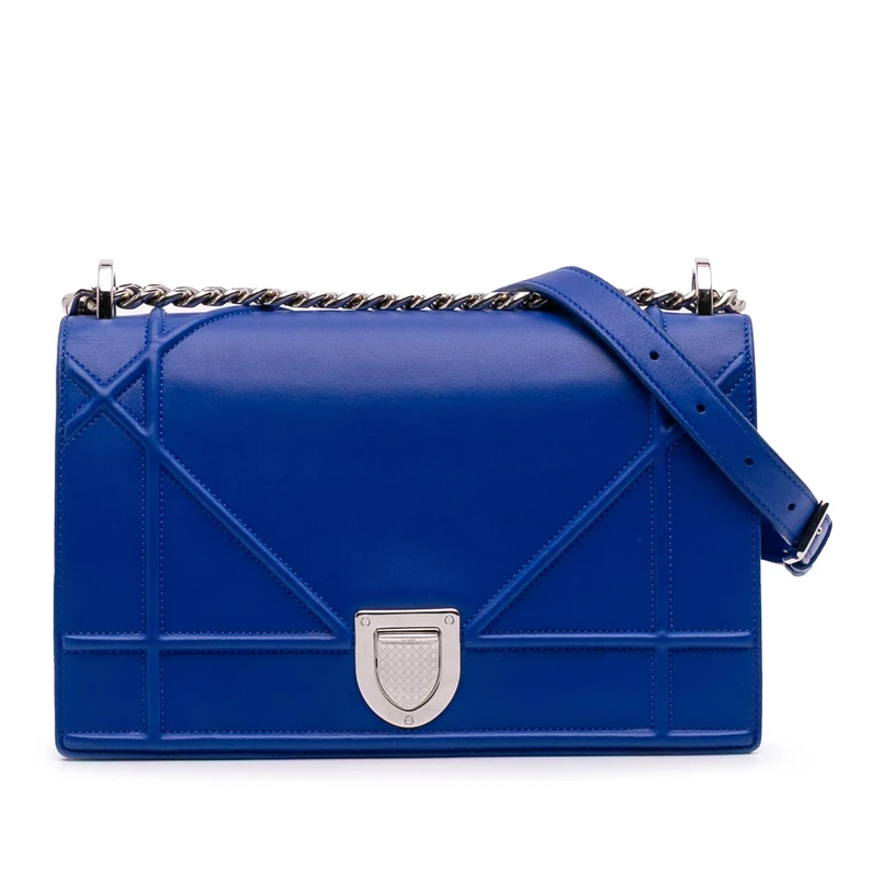 Pre-Loved Medium Lambskin Diorama Flap Crossbody Bag
