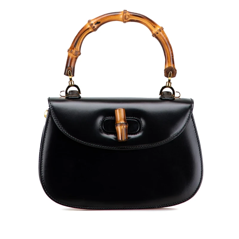 Gucci Pre-Loved Calfskin Bamboo Night Handbag