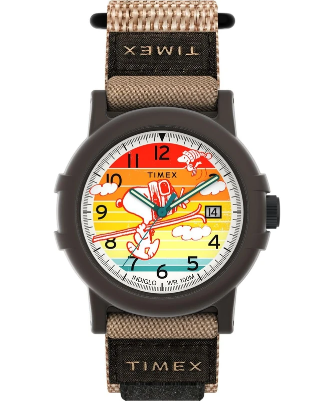 Timex Men's Analogue Quartz Watch Peanuts Camper