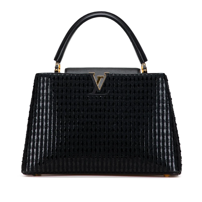 Louis Vuitton Pre-Loved Tweed Capucines MM