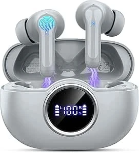 Wireless Earbuds, Bluetooth 5.4 Headphones in Ear with 4 ENC Ear Buds, 2025 New Wireless Headphones Noise Cancelling Mic, HiFi Stereo Bluetooth Earphone 36H Playtime, IP7 Waterproof Lightweight/USB-C