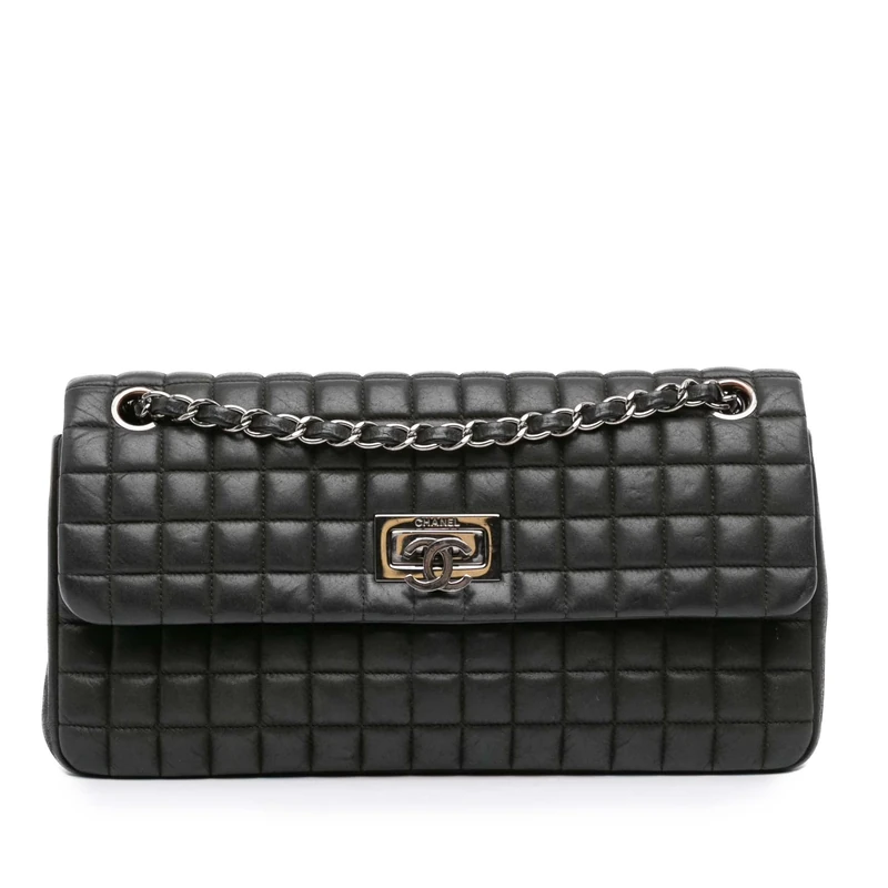 Chanel Pre-Loved Chocolate Bar Iridescent Calfskin Bubble Flap - Image 1