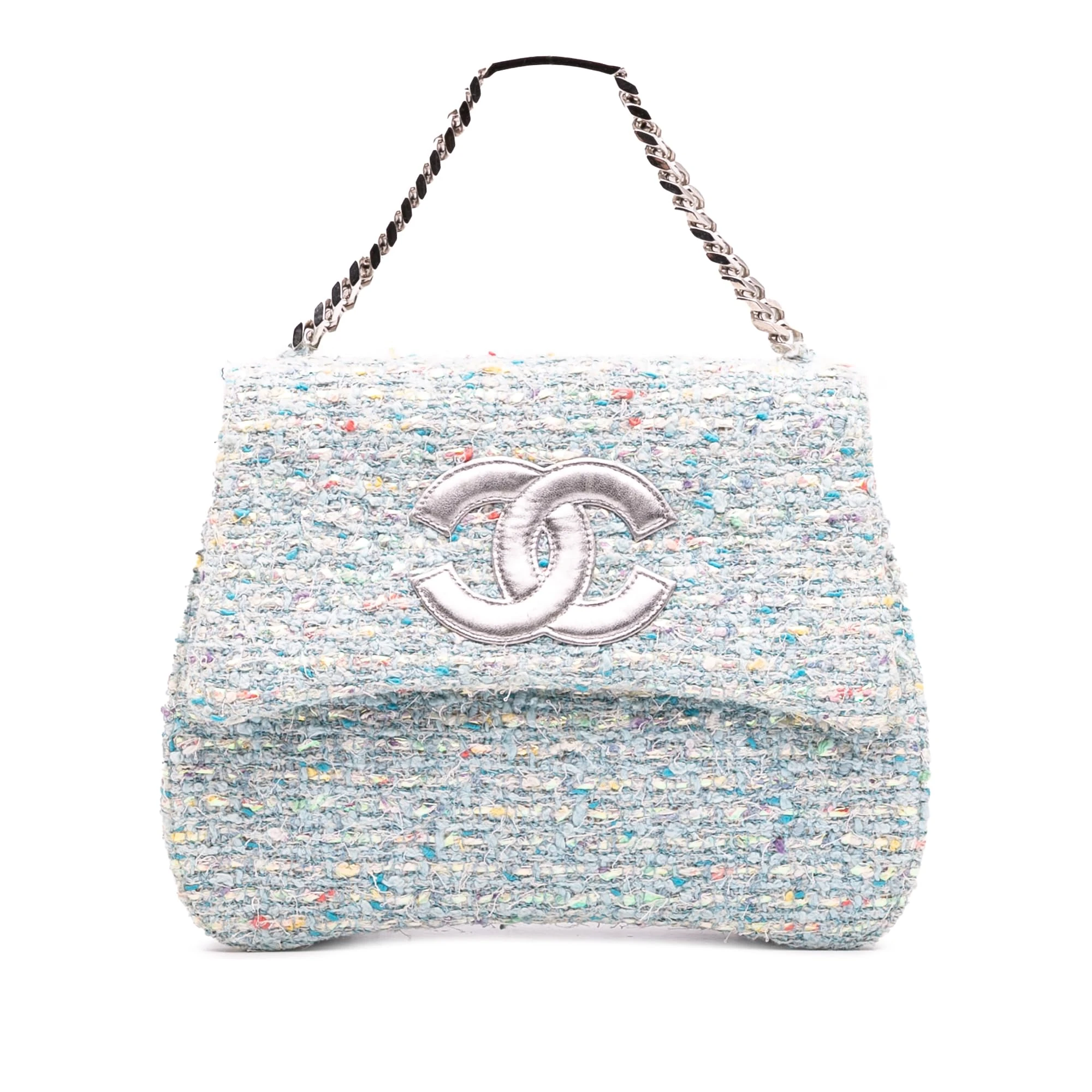 Chanel Pre-Loved CC Confetti Tweed Flap