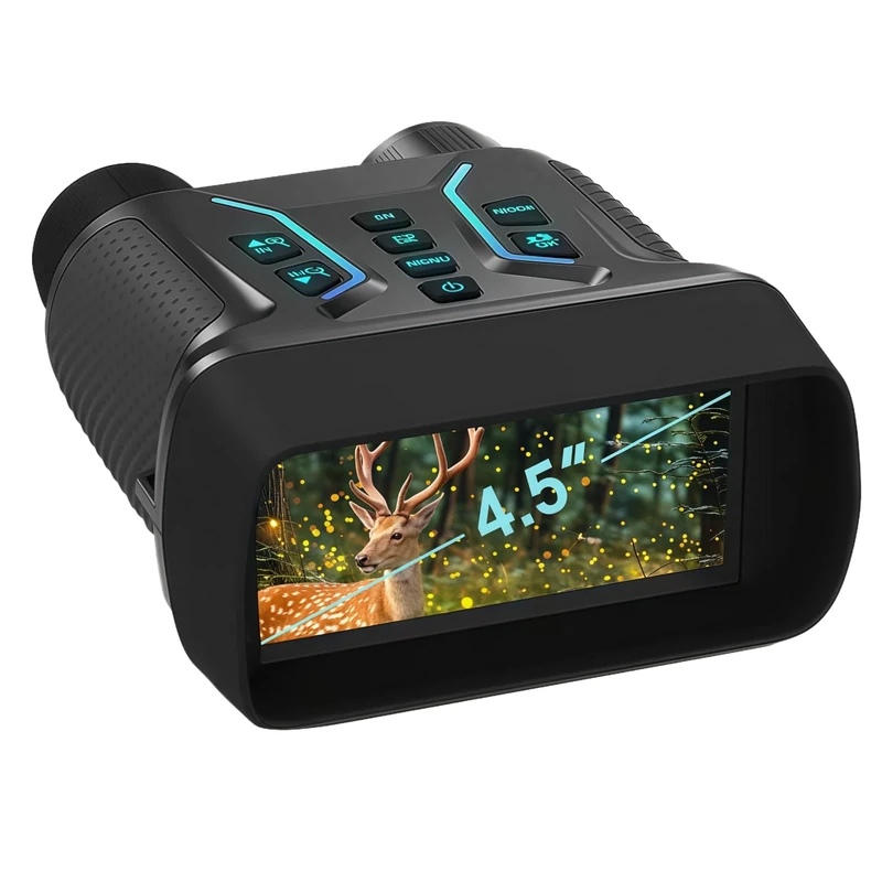 warmax night vision binoculars - 40MP 4K UHD, 4.5-Inch TFT Display, 400M Night Vision Range, 8X Digital Zoom, IP54 Waterproof, 4000mAh Battery with 32GB TF Card - for Outdoor Activities
