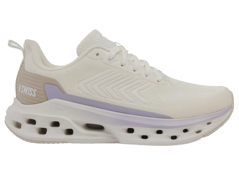 K-Swiss Women's Melrose Tubes LITE Running Shoe, Snow White/Light Gray/Lilac, 6 UK