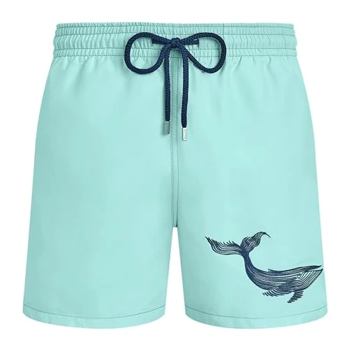 Vilebrequin, Swim Shorts Embroidered Whale, XXL, Blue Note