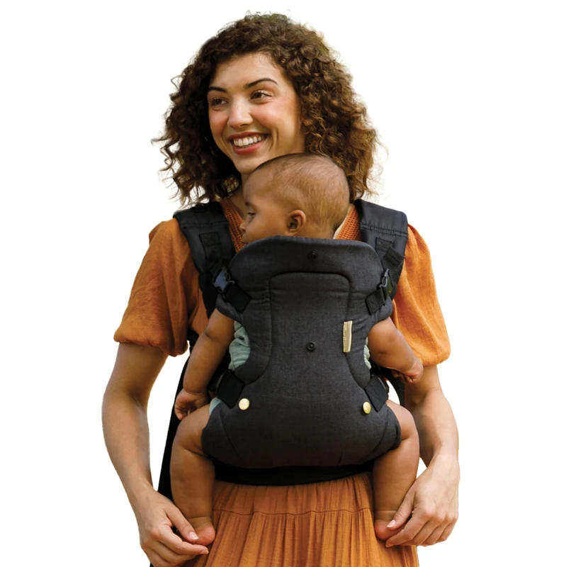 Infantino Flip 4-in-1 Convertible Baby Carrier, Adjustable, Ergonomic Babywearing, Registry Essential, Baby Carrier for Newborn to Toddler, Black and Gold - Image 1
