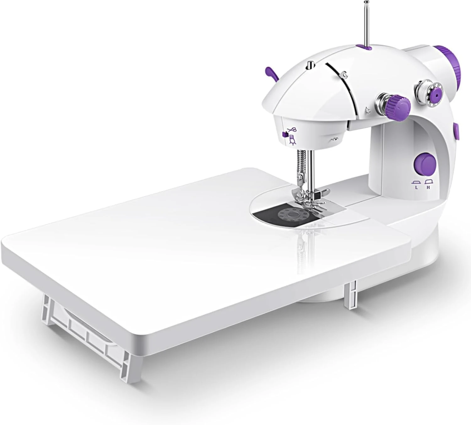 Sewing Machine with Telescopic Table and Built-in Light, Small Sewing Machine Suitable for Beginners or Professional Tailors or DIY