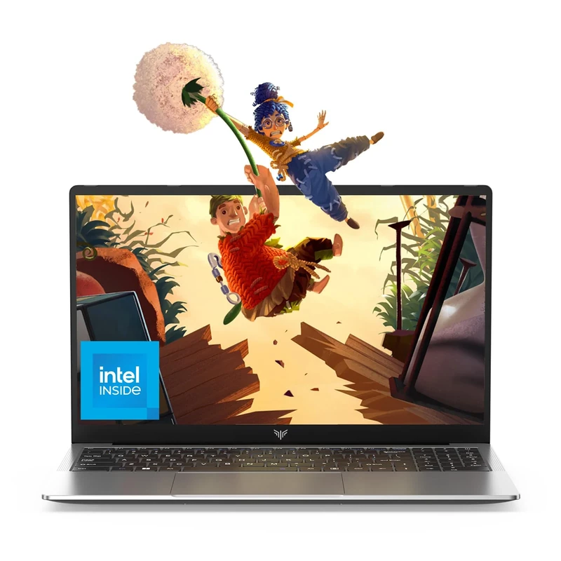 Tivique 2025 15.6 Inch FHD Laptop, 12th Gen N97 Quad-Core Processor (Up to 3.6GHz, beats N95/N5095), 8GB DDR4 RAM, 256GB SSD, Wi-Fi 5, USB 3.2, BT 5.0, 5000mAh Battery, for Home, Student & Business