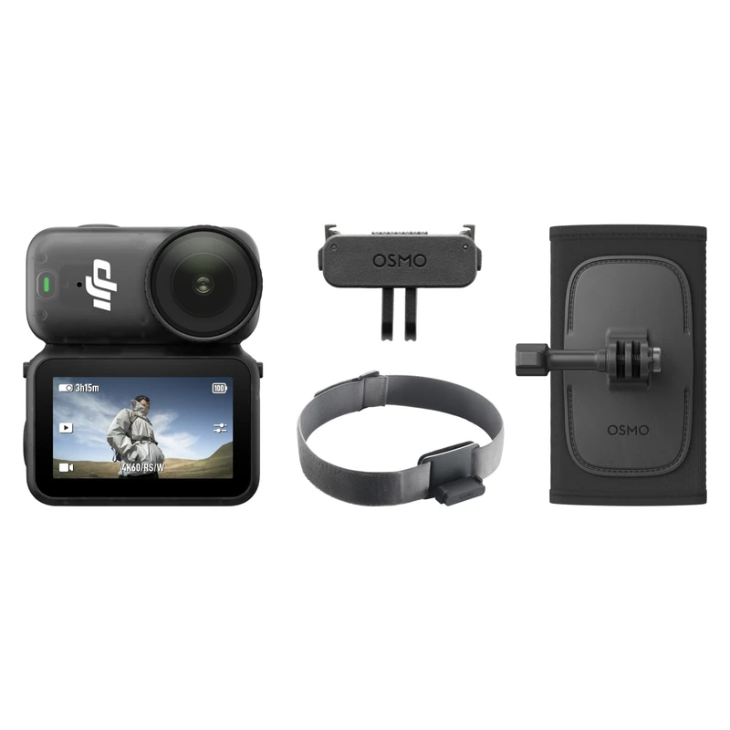 DJI Osmo Nano Hiking Combo (64GB) - 4K/60fps Wearable Waterproof Vlogging Camera, 1/1.3″ Sensor, Hands-Free POVs, Stabilization, Lightweight, Magnetic, Small Cam for Travel, Hiking