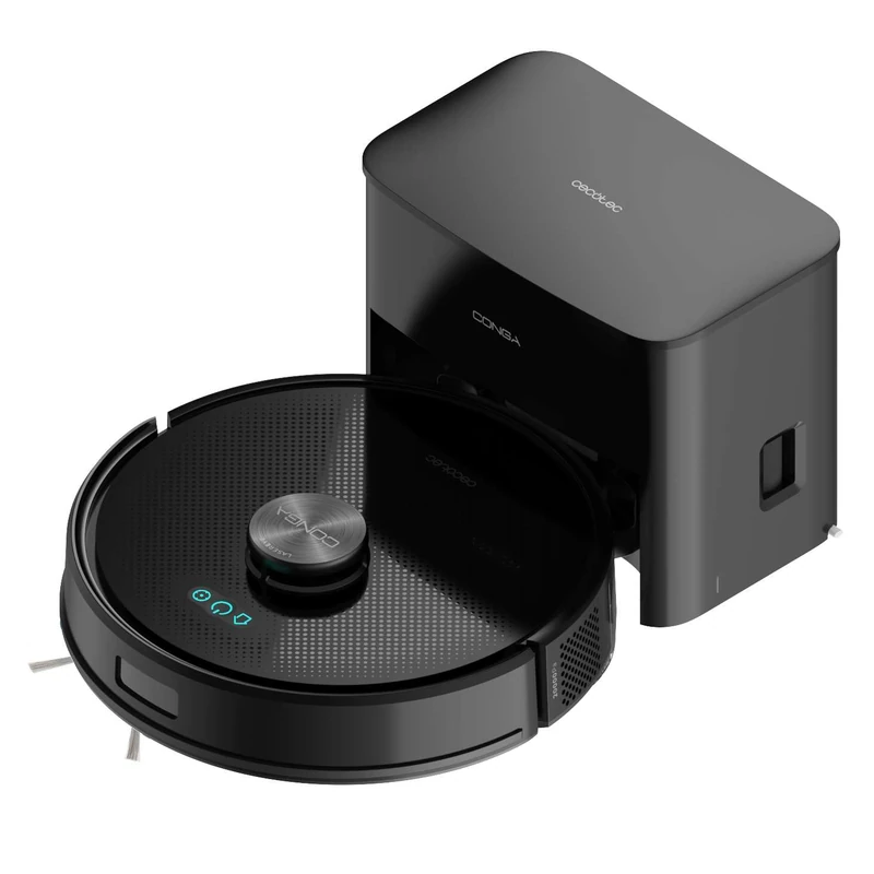 Cecotec Conga Y70 Genesis Robot Vacuum Cleaner Laser Navigation 20000 Pa Suction Pressure Special Silicone Brush for Households with Pets Self-Draining Base with 3 Litre Dust Bag