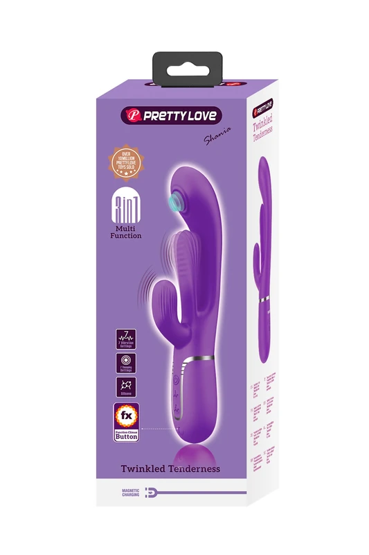 Pretty Love Shania - Stoßfunktion Rabbit Vibrator Purple 12.5 cm