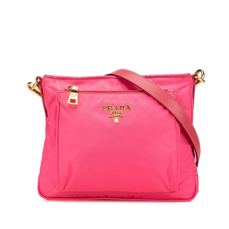 Prada Pre-Loved Tessuto Zip Top Crossbody Bag