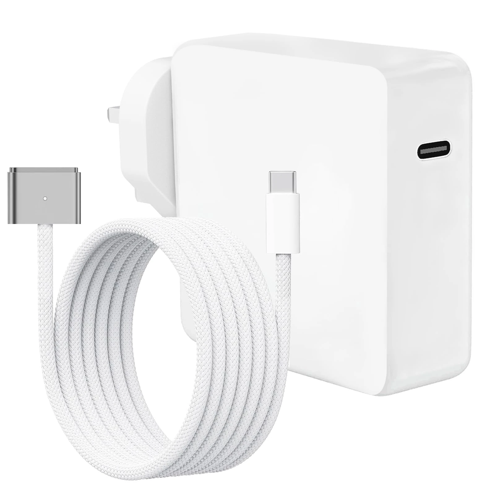 MacBook Pro Air Charger, 118W M3 M4 Mac Charger with 2.2M USB C to T Braided Cable, Compatible with MacBook Pro 14 16 M1 M2 M3 M4 2021 2022 2023 2024 2025 MacBook Air 13 15, A2681 A2780 A2938 A2992