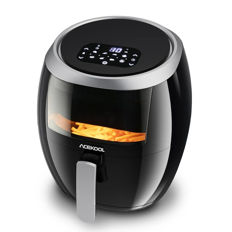 Aptliton Air Fryer – 8L Compact Airfryer, 1800W Oil-Free, Touch Controls with 8 Presets, Energy Saving, Timer & Temperature Control, Low Noise, Dishwasher Safe – Digital Air Fryer Oven for Home Use