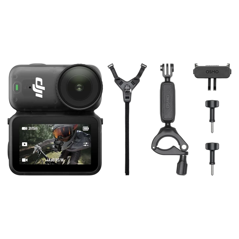 DJI Osmo Nano Mountain Cycling Combo (64GB) - 4K/60fps Portable Vlogging Camera, 1/1.3″ Sensor, Hands-Free POVs, Remote Control, Stabilization, Lightweight, Magnetic Cam for Travel, Biking